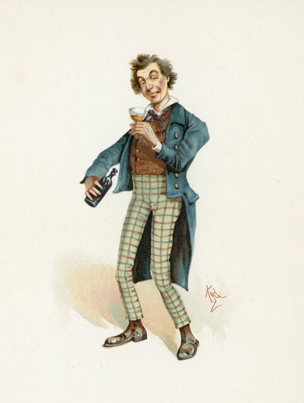 Bob Sawyer, ilustração de &39;Character Sketches de Charles Dickens&39;, c.1890 de Joseph Clayton Clarke