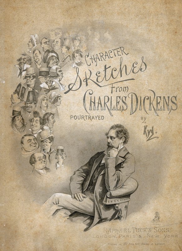 Capa de &39;Character Sketches de Charles Dickens&39;, c.1890 de Joseph Clayton Clarke