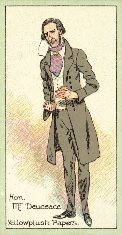 Honorável Sr. Deuceace, Yellowplush Papers (chromolitho) de Joseph Clayton Clarke