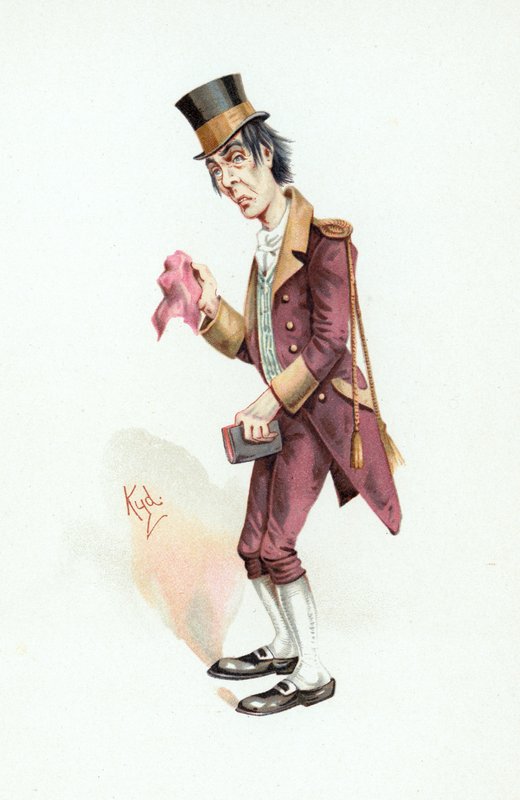 Job Trotter, ilustração de &39;Character Sketches de Charles Dickens&39;, c.1890 de Joseph Clayton Clarke