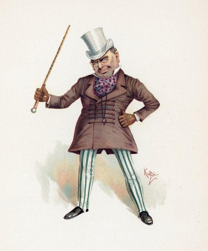 Major Bagstock, ilustração de &39;Character Sketches de Charles Dickens&39;, c.1890 de Joseph Clayton Clarke