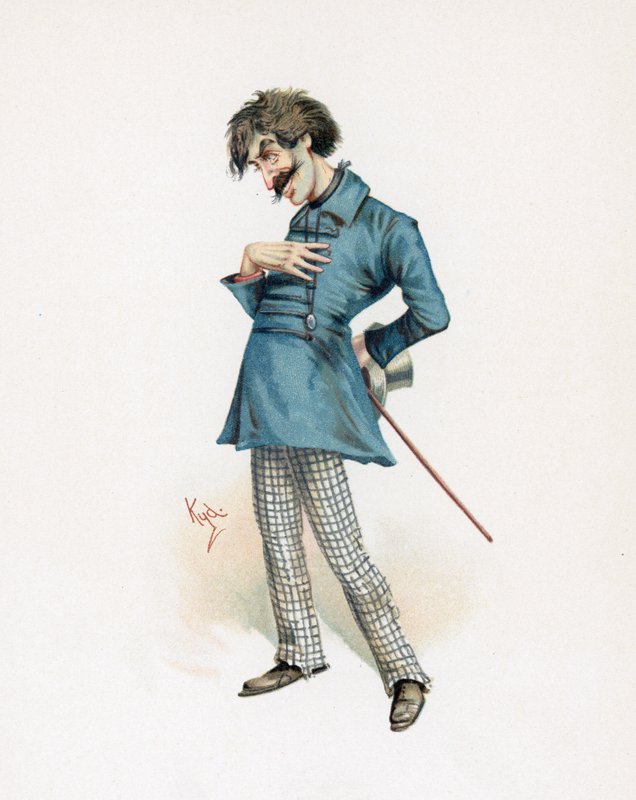 Montague Tigg, ilustração de &39;Caráter esboços de Charles Dickens&39;, c.1890 de Joseph Clayton Clarke