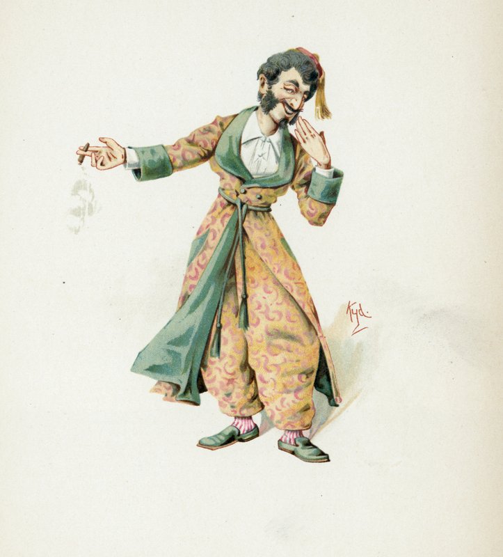 Sr. Mantalini, ilustração de &39;Character Sketches de Charles Dickens&39;, c.1890 de Joseph Clayton Clarke
