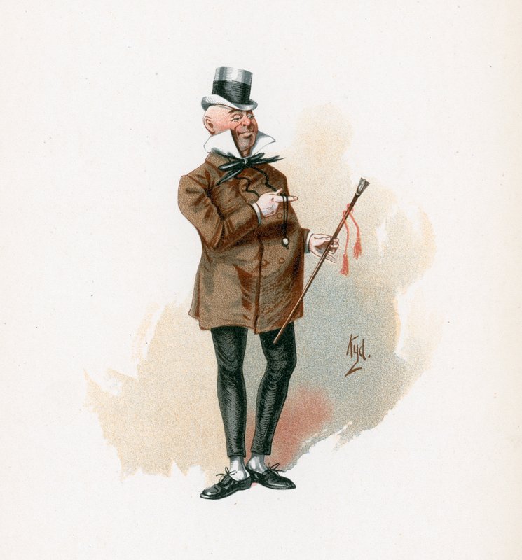 Sr. Micawber, ilustração de &39;Character Sketches de Charles Dickens&39;, c.1890 de Joseph Clayton Clarke