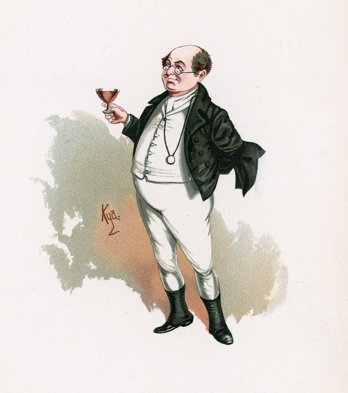 Sr. Pickwick, ilustração de &39;Character Sketches de Charles Dickens&39;, c.1890 (cor lito) de Joseph Clayton Clarke