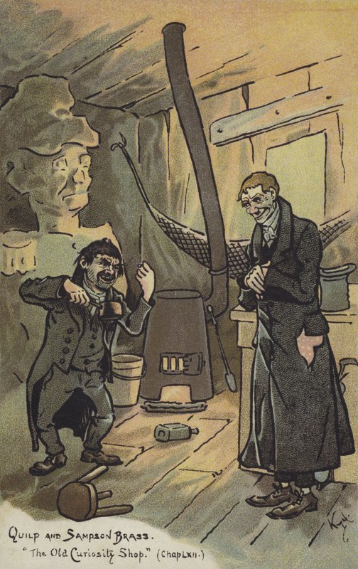 Quilp e Sampson Brass, The Old Curiosity Shop de Joseph Clayton Clarke