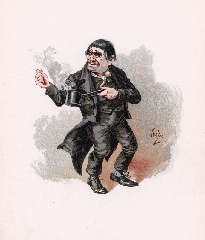 Quilp, ilustração de &39;Character Sketches de Charles Dickens&39;, c.1890 de Joseph Clayton Clarke