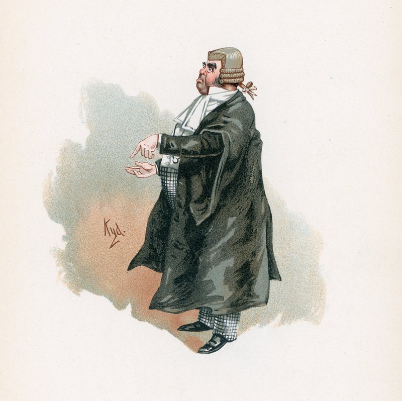 Sargento Buzfuz, ilustração de &39;Character Sketches from Charles Dickens&39;, c.1890 de Joseph Clayton Clarke