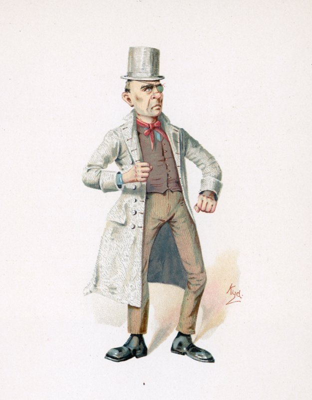 The Game Chicken, ilustração de &39;Character Sketches de Charles Dickens&39;, c.1890 de Joseph Clayton Clarke