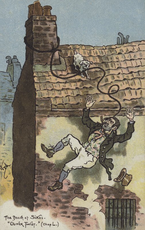 A morte de Bill Sikes, Oliver Twist de Joseph Clayton Clarke