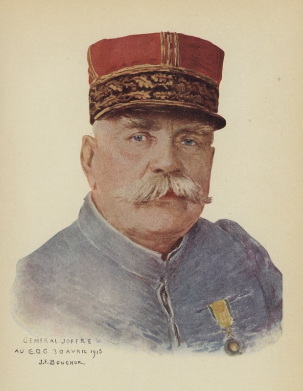 Joseph Joffre, general francês (cor litho) de Joseph Felix Boucher
