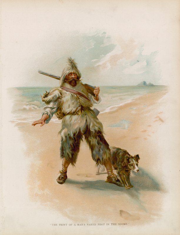 Ilustração para Robinson Crusoe de Joseph Finnemore