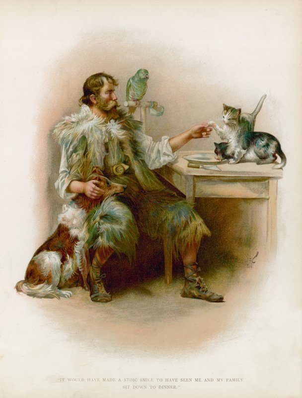 Ilustração para Robinson Crusoe de Joseph Finnemore