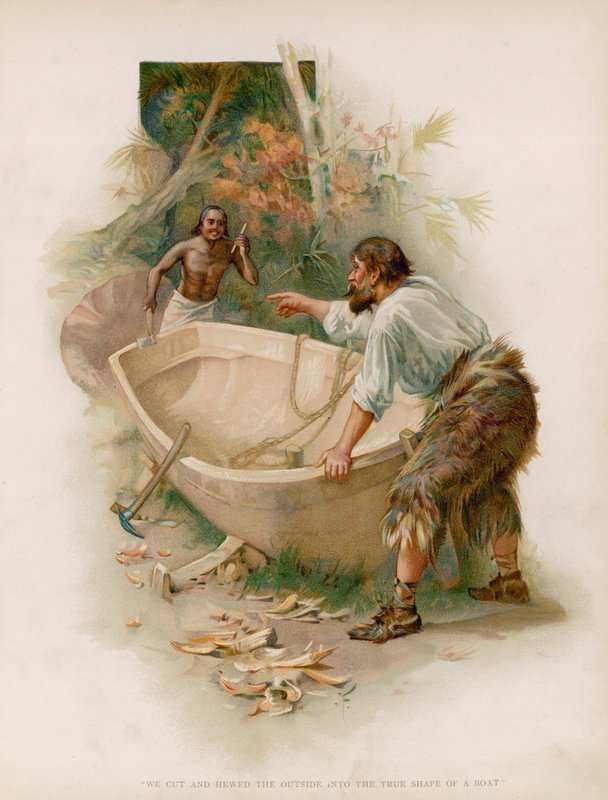 Ilustração para Robinson Crusoe de Joseph Finnemore