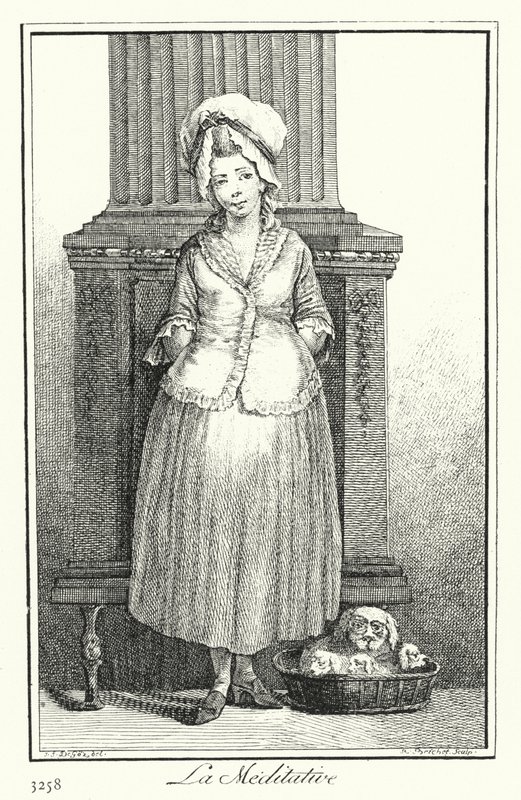 Contemplativa (gravura) de Joseph Franz von (after) Goez