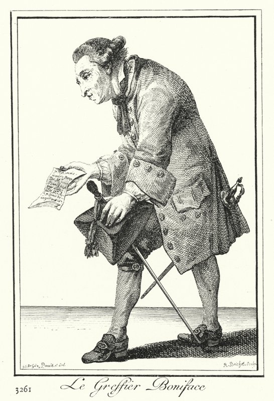O Escriturário Boniface (gravura) de Joseph Franz von (after) Goez