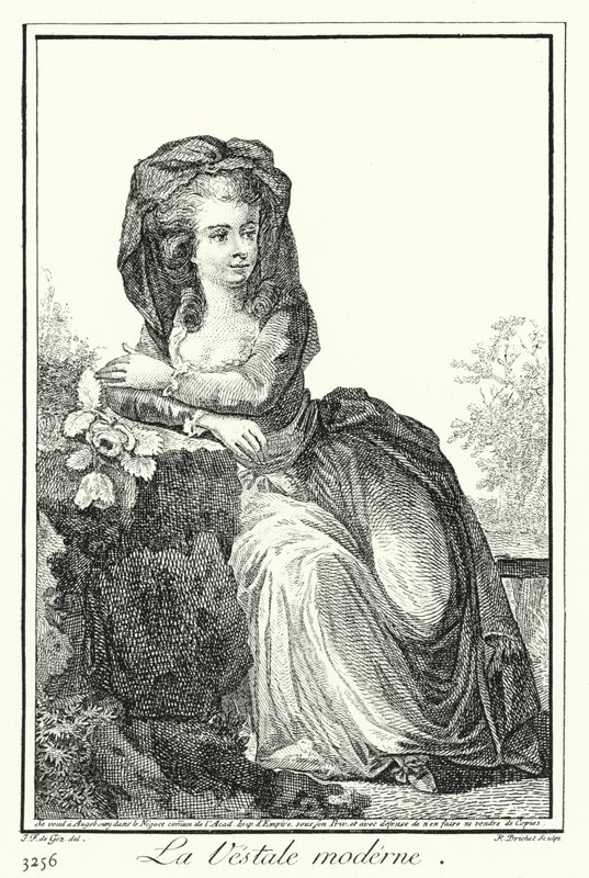 A Virgem Vestal Moderna (gravura) de Joseph Franz von (after) Goez