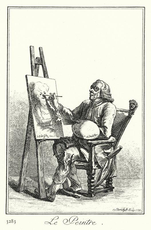 O Pintor (gravura) de Joseph Franz von (after) Goez