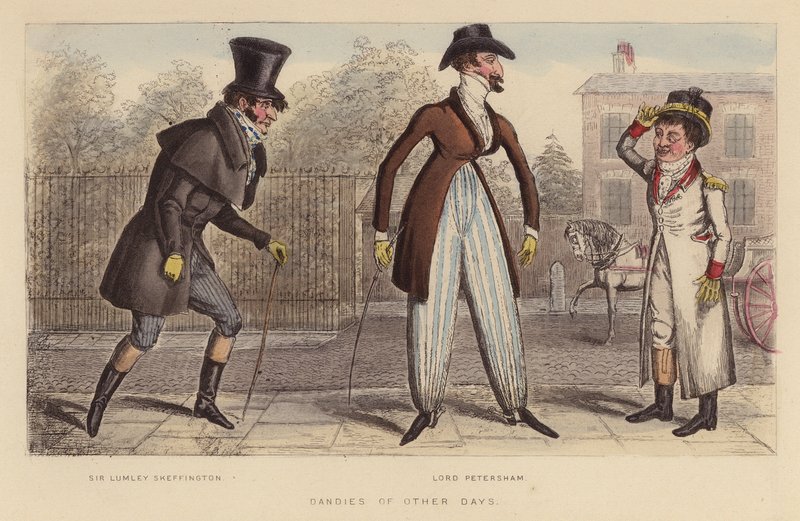 Dandies of Other Days (gravura a cores) de Joseph Grego