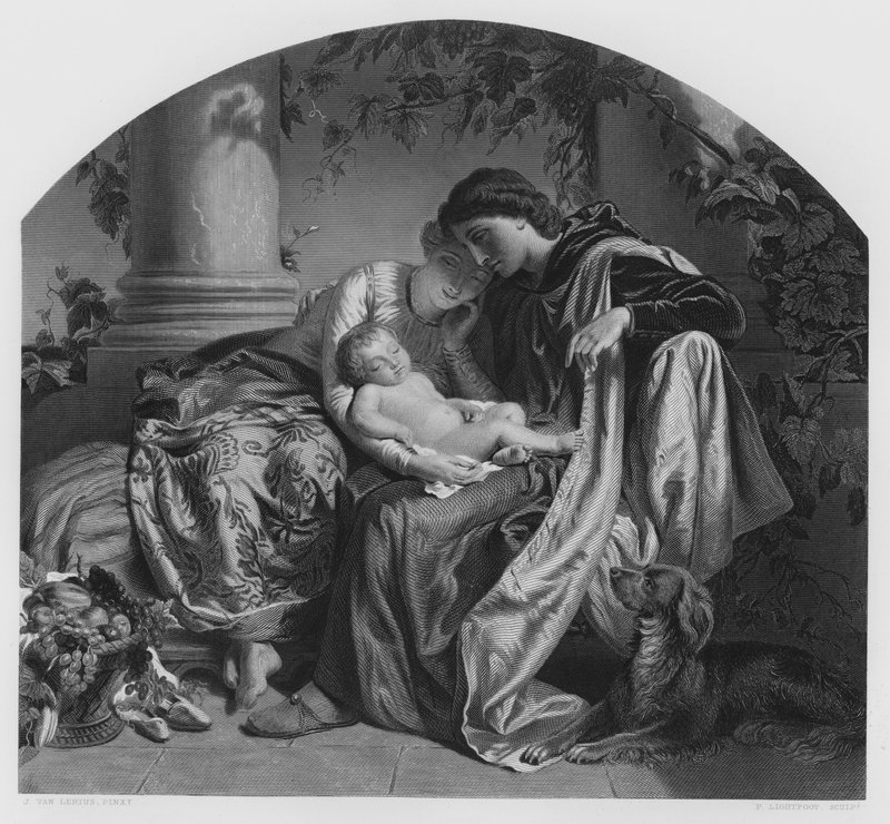 O Primogênito, da foto da Coleção Real (gravura) de Joseph Henri François van Lerius