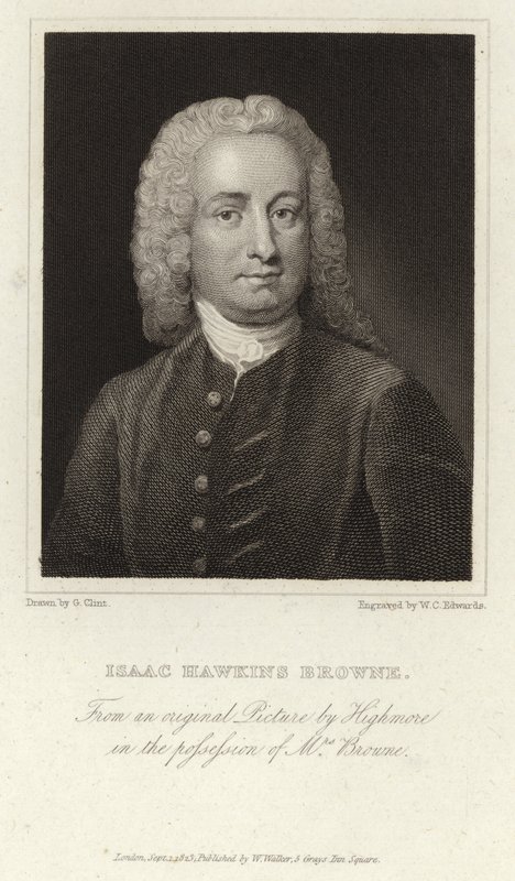 Isaac Hawkins Browne - escritor e político inglês (1705 - 1760) de Joseph Highmore