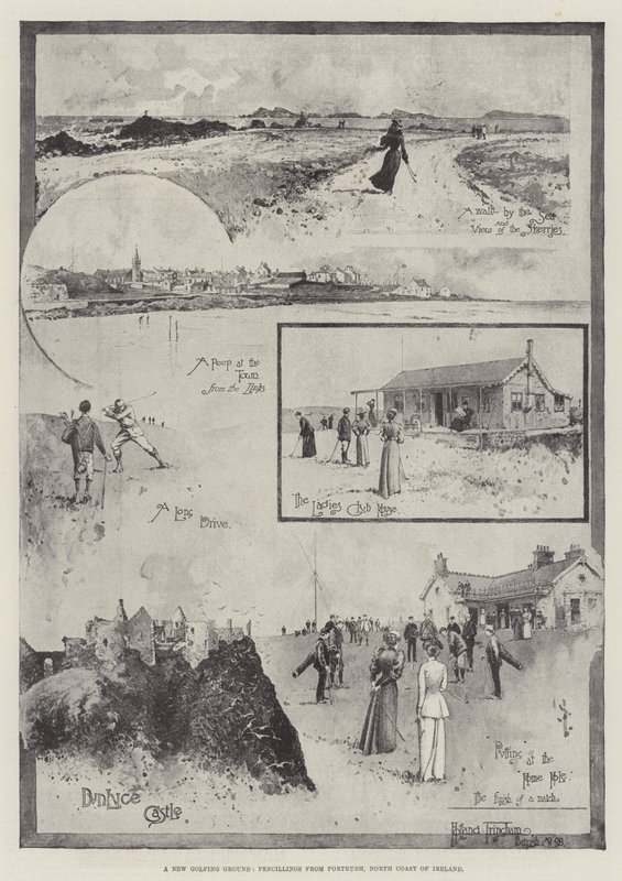 Um novo campo de golfe, desenhos de Portrush, North Coast of Ireland de Joseph Holland Tringham