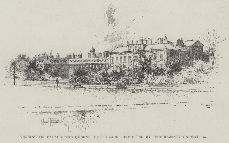 Kensington Palace, o local de nascimento da rainha, revisitado por Sua Majestade em 15 de maio de Joseph Holland Tringham