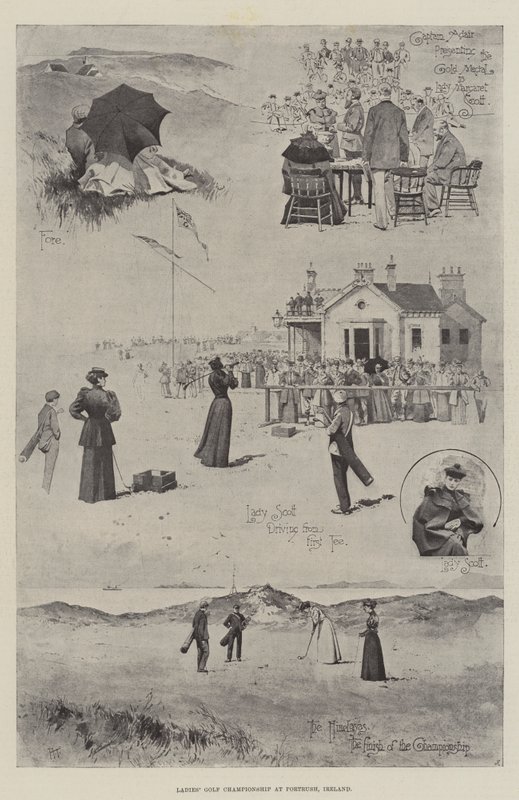 Campeonato de golfe feminino em Portrush, Irlanda de Joseph Holland Tringham