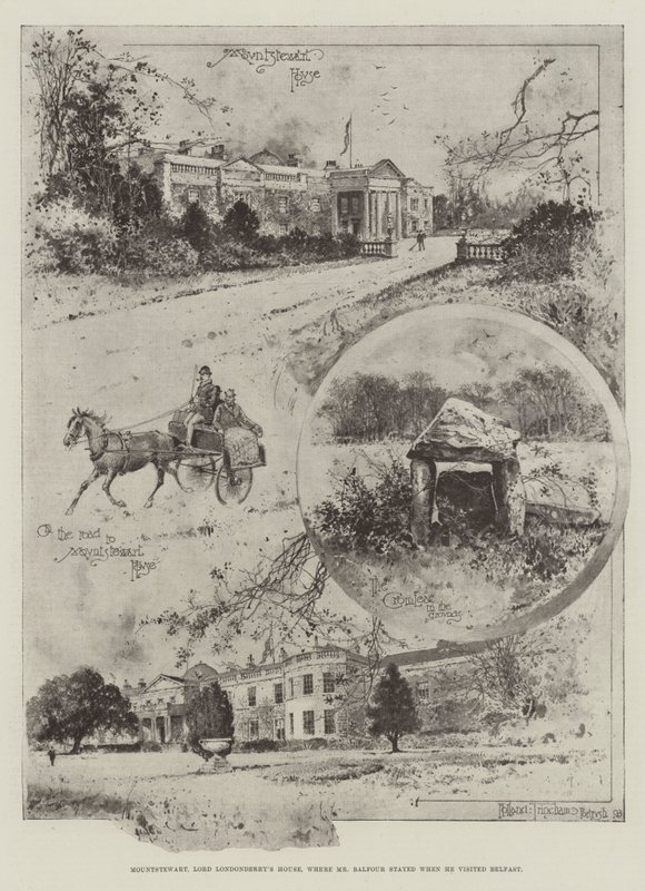 Mountstewart, Lord Londonderry&39;s House, onde o Sr. Balfour ficou quando visitou Belfast de Joseph Holland Tringham