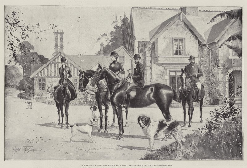 Nossos futuros reis, o príncipe de Gales e o duque de York em Sandringham de Joseph Holland Tringham
