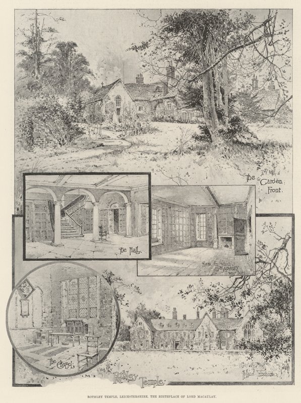 Rothley Temple, Leicestershire, o local de nascimento de Lord Macaulay de Joseph Holland Tringham