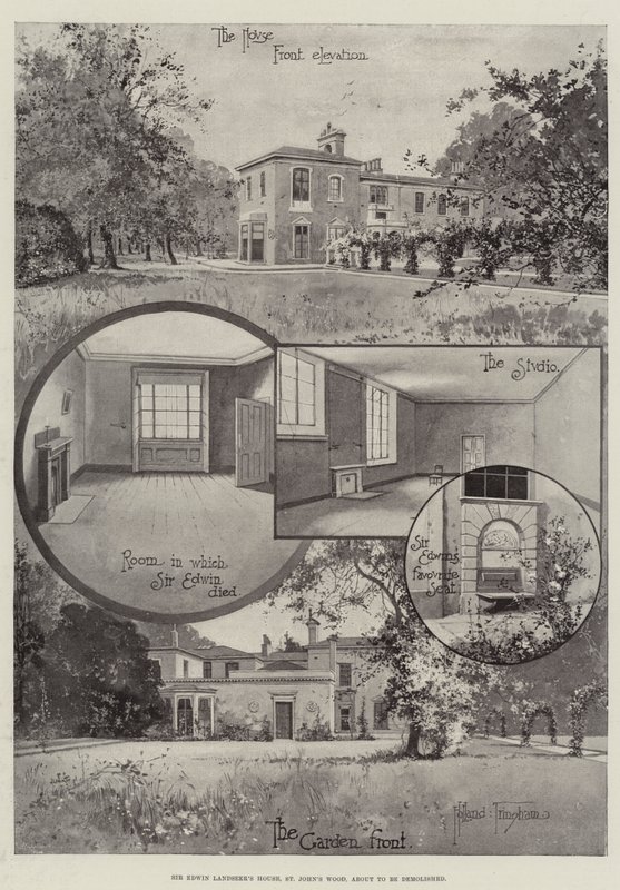 Casa de Sir Edwin Landseer, St John&39;s Wood, prestes a ser demolida de Joseph Holland Tringham