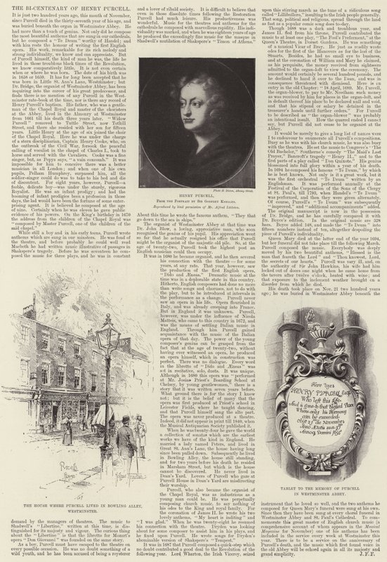 O centenário de Henry Purcell de Joseph Holland Tringham