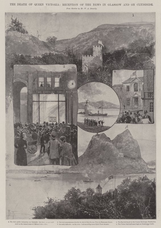 A morte da rainha Victoria, recepção da notícia em Glasgow e em Clydeside de Joseph Holland Tringham