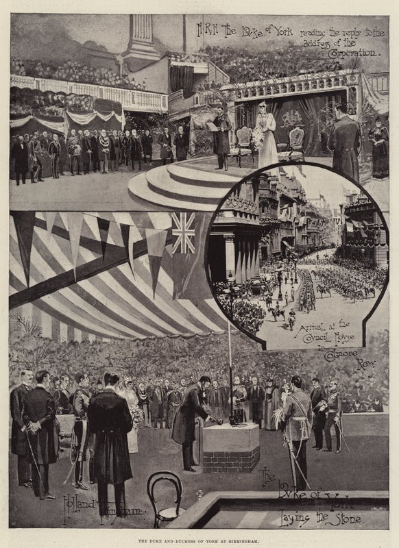 O Duque e a Duquesa de York em Birmingham de Joseph Holland Tringham
