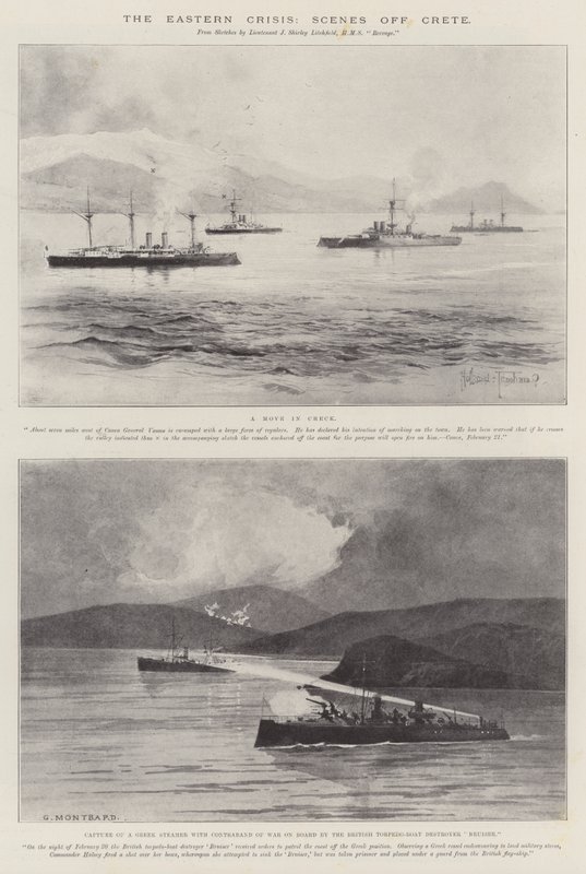 A crise oriental, cenas fora de Creta de Joseph Holland Tringham