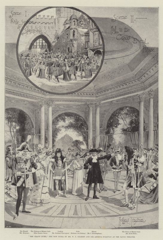 O grão-duque, a nova ópera pelo Sr. WS Gilbert e Sir Arthur Sullivan no Teatro Savoy de Joseph Holland Tringham