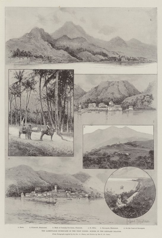 O lamentável furacão nas Índias Ocidentais, cenas nas ilhas Leeward de Joseph Holland Tringham