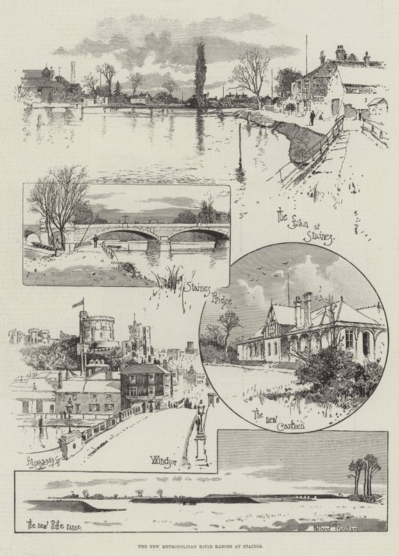 As novas escalas de fuzis metropolitanos em Staines de Joseph Holland Tringham