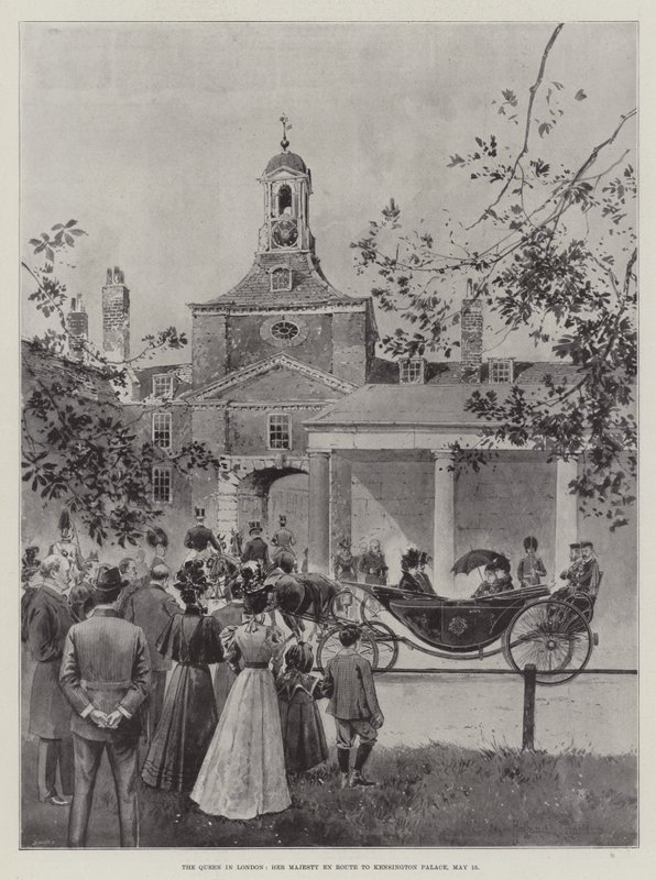 A rainha em Londres, Sua Majestade a caminho do Palácio de Kensington, 15 de maio de Joseph Holland Tringham