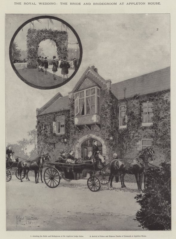 O casamento real, a noiva e o noivo na Appleton House de Joseph Holland Tringham