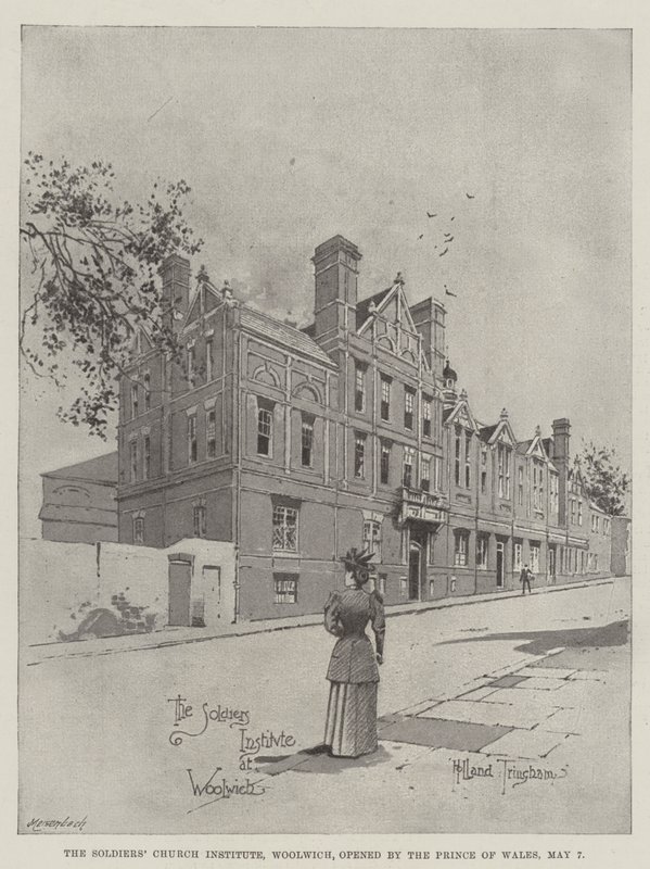 O Instituto da Igreja dos Soldados, Woolwich, inaugurado pelo Príncipe de Gales, em 7 de maio de Joseph Holland Tringham