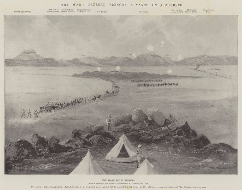 A guerra, avanço do general francês em Colesberg de Joseph Holland Tringham