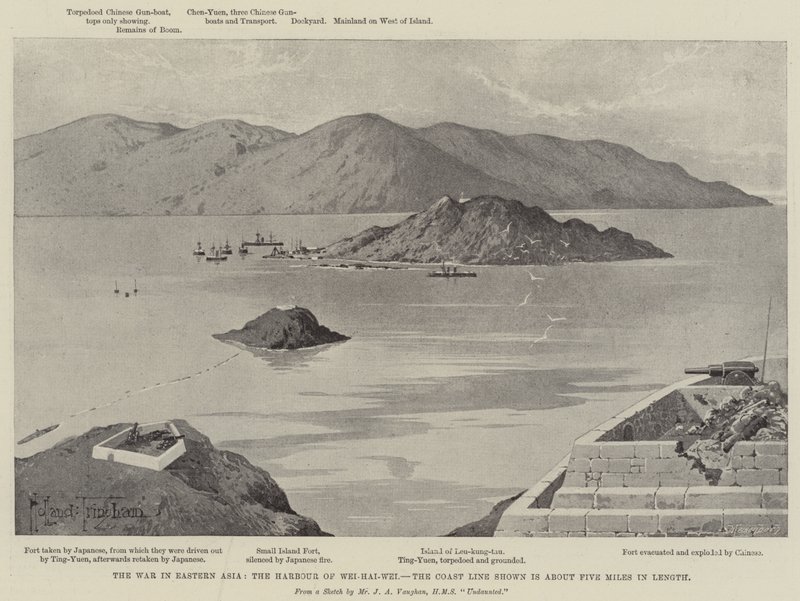 A guerra na Ásia Oriental, o porto de Wei-hai-Wei de Joseph Holland Tringham