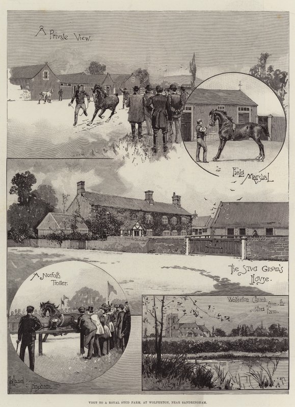 Visita a uma Royal Stud Farm, em Wolferton, perto de Sandringham de Joseph Holland Tringham