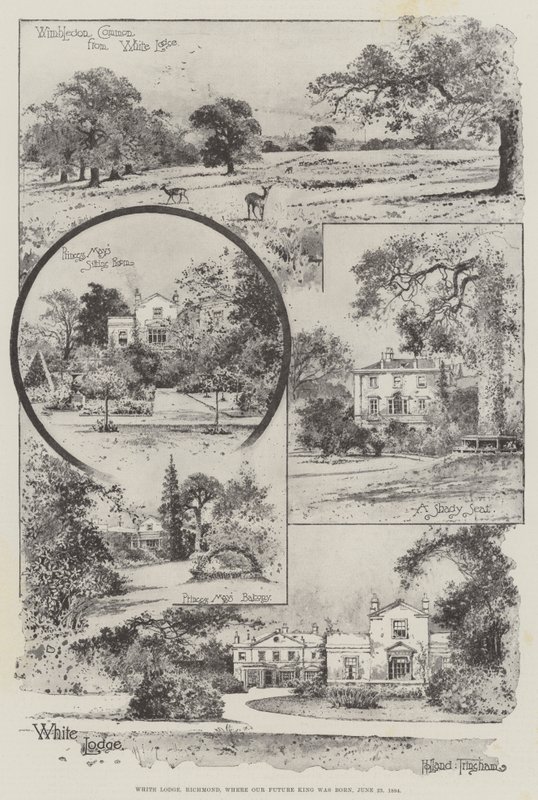 Loja Branca, Richmond, onde nasceu o nosso Futuro Rei, 23 de Junho de 1894 (gravura) de Joseph Holland Tringham