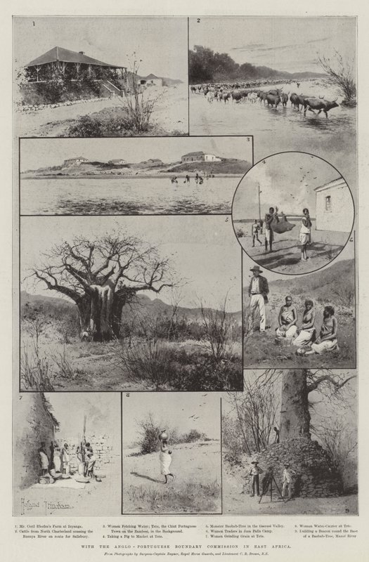 Com a Comissão de Fronteira Anglo-Portuguesa na África Oriental de Joseph Holland Tringham