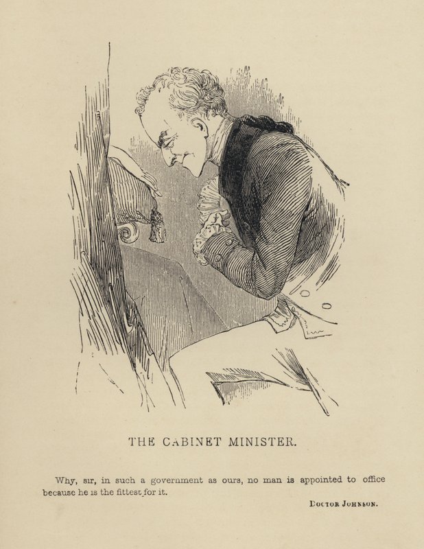 Kenny Meadows: O Ministro de Gabinete (gravura) de Joseph Kenny (after) Meadows