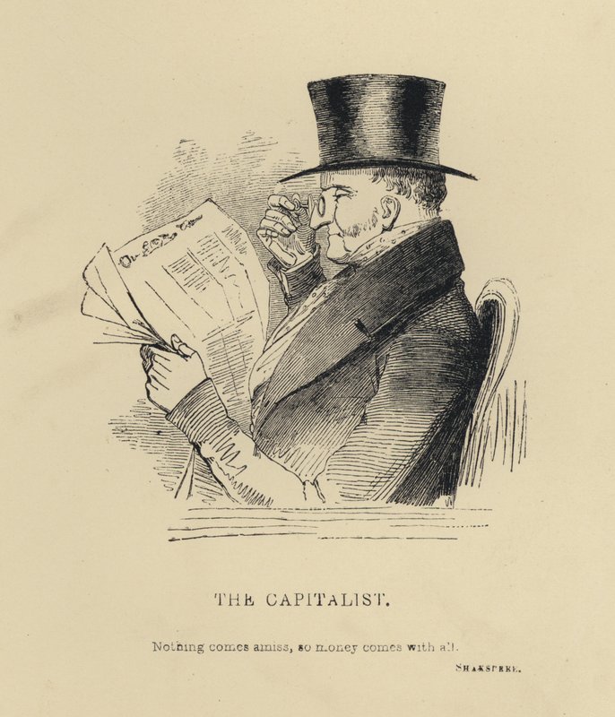 Kenny Meadows: The Capitalist (gravura) de Joseph Kenny (after) Meadows