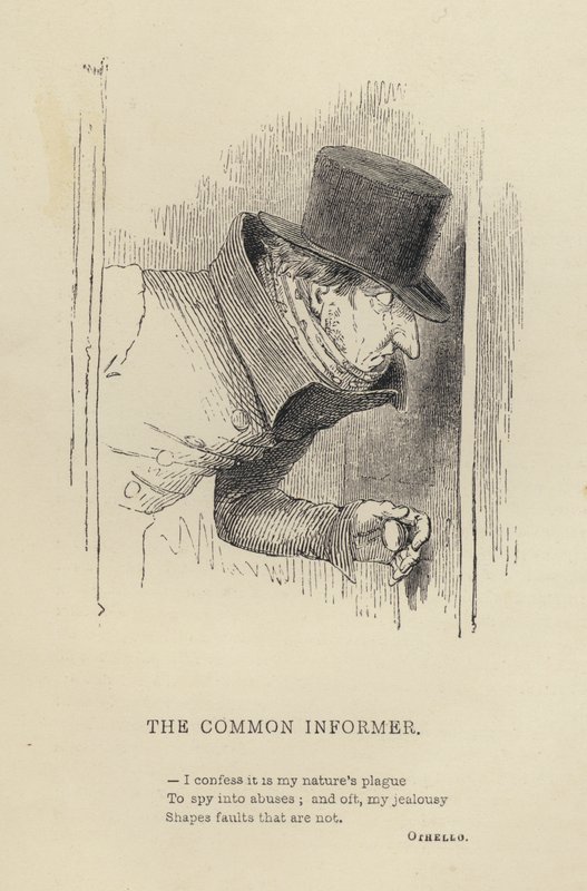 Kenny Meadows: The Common Informer (gravura) de Joseph Kenny (after) Meadows